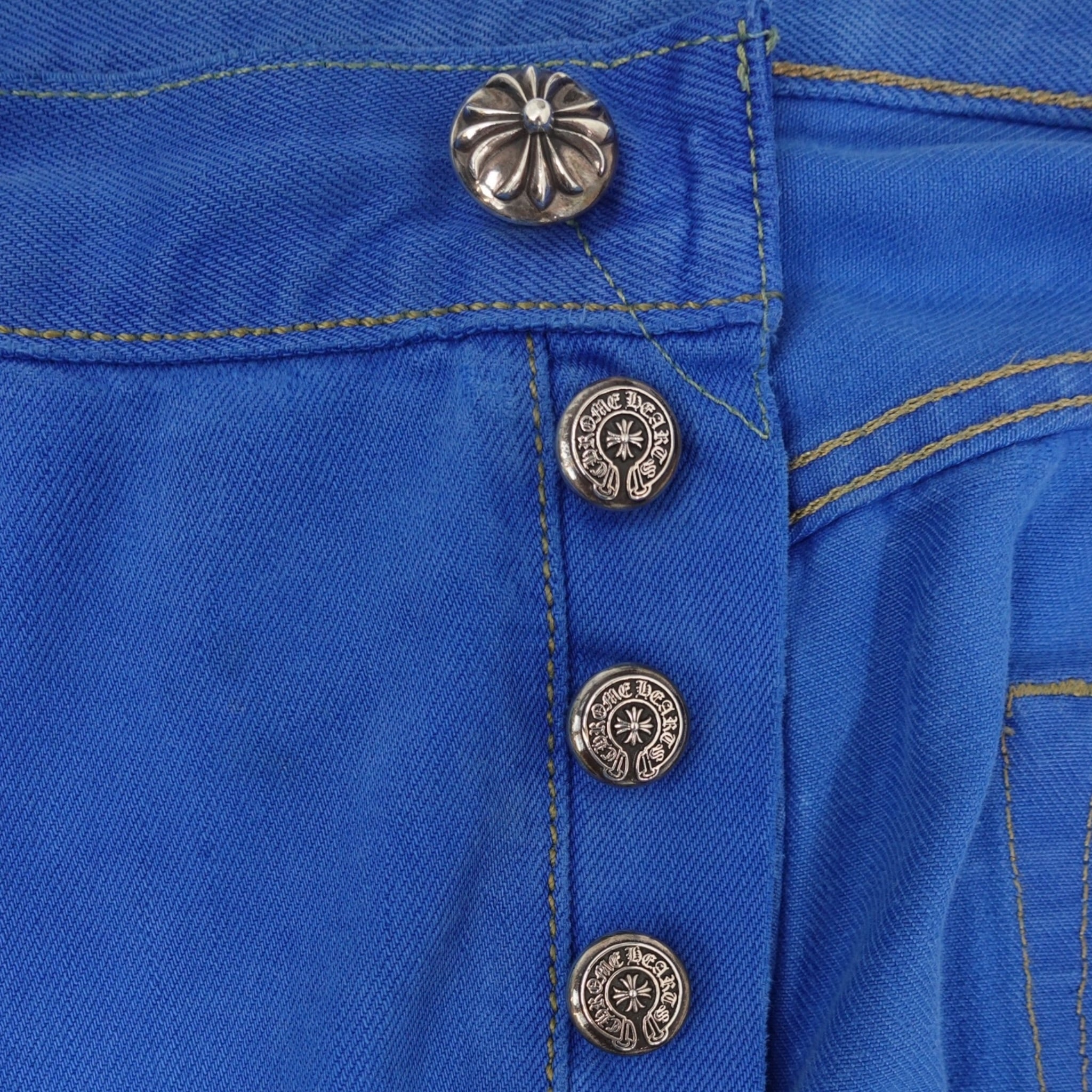Chrome Hearts Levis Cross Patch Jeans in Blue
